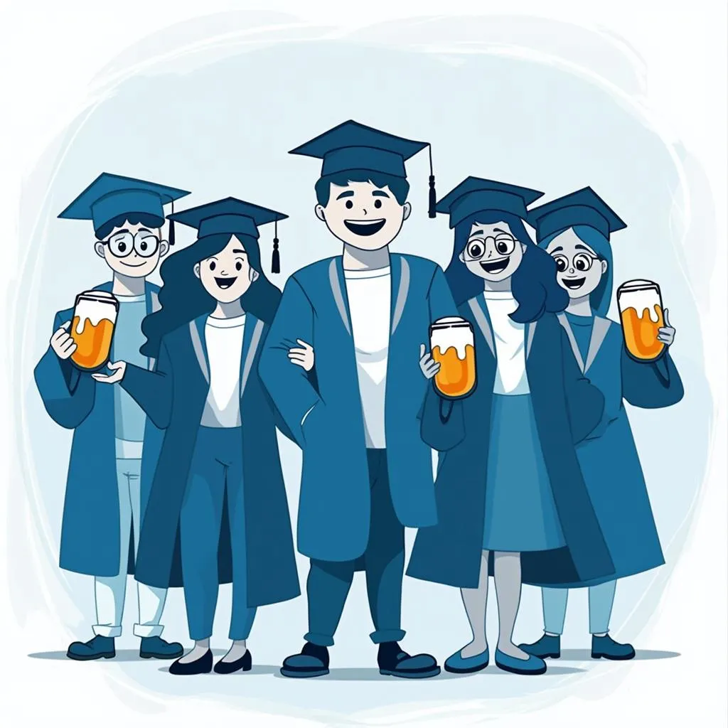 Icono de estudiantes graduados